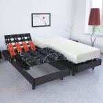 Ensemble duo matelas mousse accueil mmoire de forme + sommiers lectriques superflex 2x80x200 cm