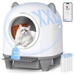 Liti�re chat autonettoyante 90l bac xxl - contr�lable par application nettoyage automatique d�sodorisation ...
