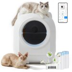 Liti�re chat autonettoyante 90l nouveau design s�curit� multiple contr�le via app double protection anti ...