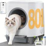 Litiere chat autonettoyante liti�re automatique anti - fuites / pincement / odeur contr�le app bac litiere ...