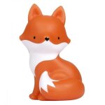 Tirelire enfant - a little lovely company - renard - pvc sans bpa - 13x187x102 cm - orange