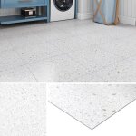 Livelynine dalle pvc adhesive sol terrazzo gris clair carrelage adhesif sol cuisine 30x30cm lino sols ...