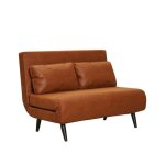 Livin24 canap� convertible lit 120 x 190 cm kristian cognac �co - cuir