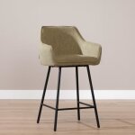Livin24 tabouret de bar ciara tissu lin vert olive 65 70 et 78 cm Livin24 tabouret de bar ciara tissu lin vert olive 65 70 et 78 cm
