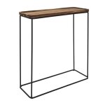 Livio - console en mtal filaire et plateau en acacia