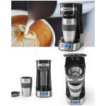 Livoo cafeti�re monodose 750w avec mug isotherme 042 l ? programmable filtre nylon r�utilisable �cran ...