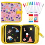 Livre de coloriage effaable - enfants - 14 pages - 12 stylos colors - cadeau ducatif - animaux