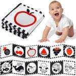 Livre déveil - bébé - noir et blanc - tissu doux - 0 - 6 mois - jouet sensoriel Livre déveil - bébé - noir et blanc - tissu doux - 0 - 6 mois - jouet sensoriel