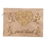 Livre dor de mariage - fdit - type 3 - bois sculpt� - cadeau parfait - d�coration �l�gante
