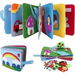 Livre en feutre 3d montessori - busy board - jouet éducatif - 9 livres en tissu - couleur: blanc Livre en feutre 3d montessori - busy board - jouet éducatif - 9 livres en tissu - couleur: blanc