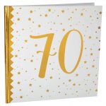 Livre dor - blanc et or - 70 ans - 44 pages - décoré détoiles dorées - pour adultes Livre dor - blanc et or - 70 ans - 44 pages - décoré détoiles dorées - pour adultes