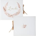 Livre dor carton pampa fleurs coton 68p 22x19. 5cm