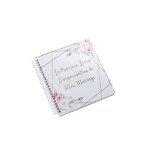Livre dorganisation de mariage - aquarelle et or - 19x20cm - 86 pages - blanc - mixte