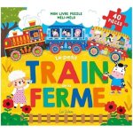 Livre puzzle - non sp�cifi� - le petit train de la ferme - 40 pi�ces - carton �pais - 90 cm de long