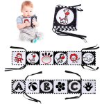 Livre tissu b�b� eveil 0 3 6 moislivre tissu � suspendre livre de naissance livre sensoriel bebe eveil ...