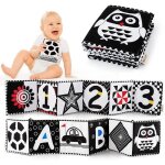 Livre en tissu pour bébé - jouets déveil avec des animaux - noir et blanc - mixte Livre en tissu pour bébé - jouets déveil avec des animaux - noir et blanc - mixte