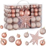 Liwi - boule de nol 100 pice dcoration sapin de nol arbre de nol boules en plastique boite de rangement ...