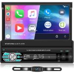 Liwi - carplay autoradio 1 din bluetooth avec android auto 7 flip out �cran tactile st�r�o support mirror ...