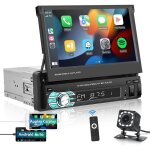 Liwi - podofo 1 din autoradio avec carplay&android auto ecran tactile 7 pouces t�lescopique bluetooth ...