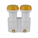 Lnb monobloc twin 01 db golden media full hd 4k ready astra / hotbird double tte