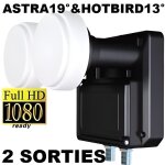 Lnb monobloc twin - inverto - hd universal - 2 sorties - 23mm - Écart 6° Lnb monobloc twin - inverto - hd universal - 2 sorties - 23mm - Écart 6°