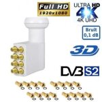 Lnb octo pl - 8 0. 1db high gain 60db !! tête parabole 8 sorties compatible full hd 4k tntsatcanal + ... Lnb octo pl - 8 0. 1db high gain 60db !! tête parabole 8 sorties compatible full hd 4k tntsatcanal + ...