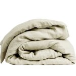 Lnt france - housse de couette 100% lin lav - linge de maison - housse de couette avec fermeture bouteille ...