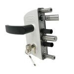 Locinox blanc lakz p1 serrure �conomique pour portillon de jardin avec coffre en polyamide et m�canisme ...