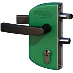 Locinox vert lakz p1 serrure conomique pour portillon de jardin avec coffre en polyamide et mcanisme ...