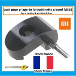 Lock renforc� xiaomi m365 pro essential 1s [noir] crochet pliant pour verrouillage potence pour trottinette ...