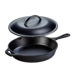 Lodge ? po�le + couvercle en fonte naturelle 26cm ? tous feux ? made in usa