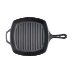Poêle grill carrée en fonte naturelle lodge 26x26cm - tous feux dont induction - made in usa - sans pfas ... Poêle grill carrée en fonte naturelle lodge 26x26cm - tous feux dont induction - made in usa - sans pfas ...