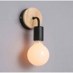 Loft lampe murale noire simplicity e27 led applique murale en fer et en bois pour salle des enfants chambre ... Loft lampe murale noire simplicity e27 led applique murale en fer et en bois pour salle des enfants chambre ...
