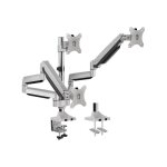 Bras r�glable pour 3 �crans lcd - logilink - aluminium - taille d�cran : 13 - 32 - montable sur bureau ...