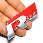 Logo 3d chrome rline sticker rouge badge categorie r - line autocollants de pack sport vw golf 5 6 7 ...