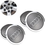 Logo audi 69mm centre de roue cache moyeu jante emblme gris jantes insigne pour a4 a4l a6 a6l a5 q5 ...