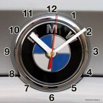 Horloge murale - bmw - logo auto - aluminium - 20x20 cm - contemporain - design