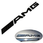 Logo badge embleme de coffre amg noir mercedes - benz