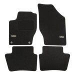 Logo tapis de sol noir velours sur mesure pour citroen c4 2011 - 2018 4pcs base antid�rapante tapis conducteur ...