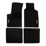 Tapis de sol - logo - fiat panda 2003 - 2012 - velours noir - 4 pi�ces - antid�rapant et imperm�able
