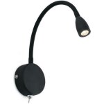 Loke - applique / liseuse led noir h20cm