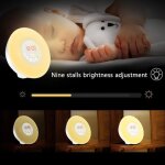 Lololoo radio rveil simulateur daube - lampe de chevet 7 couleurs led - bruits de la nature - fm