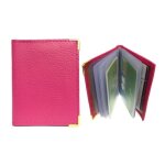 Loluna etui porte carte crdit 22 pages format livre compact en cuir pour carte bancaire visite fidlit ...
