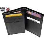 Loluna etui porte carte de crdit rfid - nfc 3 volets 9 cartes petit et fin mini portefeuille homme ...