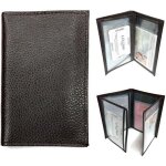 Loluna etui porte carte grise cuir permis conduire voiture identit et assurance 4 volets fentres transparen ...