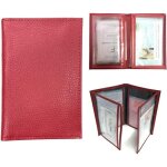 Loluna etui porte carte grise cuir permis conduire voiture identit et assurance 4 volets fentres transparen ...