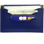 Loluna� etui porte carte grise document voiture plat fin double face en cuir pour permis assurance et ...