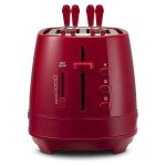 D longhi ctlap2203 grille - pain avec pinces 550 w rouge
