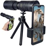 Longue vue puissante telescope monoculaire vision nocturne tanche avec support de tlphone et trpied ...