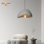 Lonshine suspension luminaire moderne �20cm cr�atif gris lustre ciment design vintage e27 lampe industriel ...